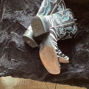 Exotic Nocona Western Zebra with Stingray